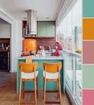 Succesvolle combinaties van turquoise keukens in het interieur, stijlkenmerken