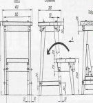 Dimensions et dessins des escabeaux et comment les fabriquer soi-même