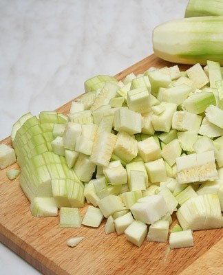 courgettes hachées