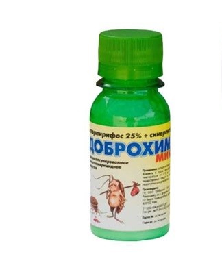 L'agent insecticide "Dobrokhim Micro" est destiné à lutter contre les parasites domestiques, notamment les acariens.