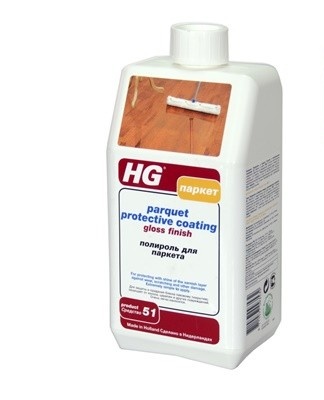 Le polish HG prend parfaitement soin du parquet, ajoute de la brillance et crée une couche anti-salissure.