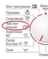 Désignations sur le panneau de la machine à laver et signification des icônes dans les modèles de différents fabricants