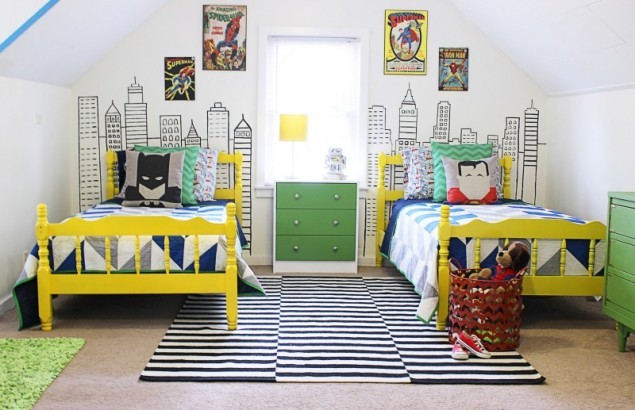 conception d'une chambre d'enfant pour les garçons Pop art