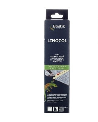 La colle Linocol du fabricant français Bostic est disponible en sachets de 50 millilitres.