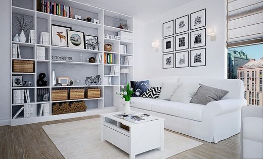 woonkamer in scandinavische stijl