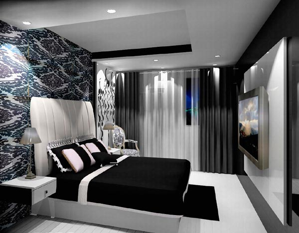 chambre noir et blanc