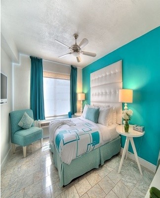 Idées de design de chambre aux couleurs turquoise, le choix des couleurs pour l'intérieur