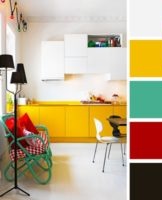 Règles pour combiner les couleurs à l'intérieur et un tableau des dispositions, des solutions de conception