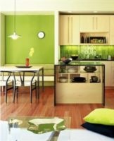 Décoration d'intérieur de cuisine en couleur citron vert et avec quelle couleur elle est combinée