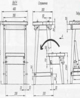 Dimensions et dessins des escabeaux et comment les fabriquer soi-même