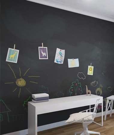 Chambre d'enfant avec peinture graphite